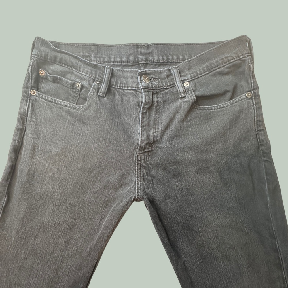Levi's 511 Jeans Mens 33x30 Slim Charcoal Wash Black Stretch Denim Pants Casual